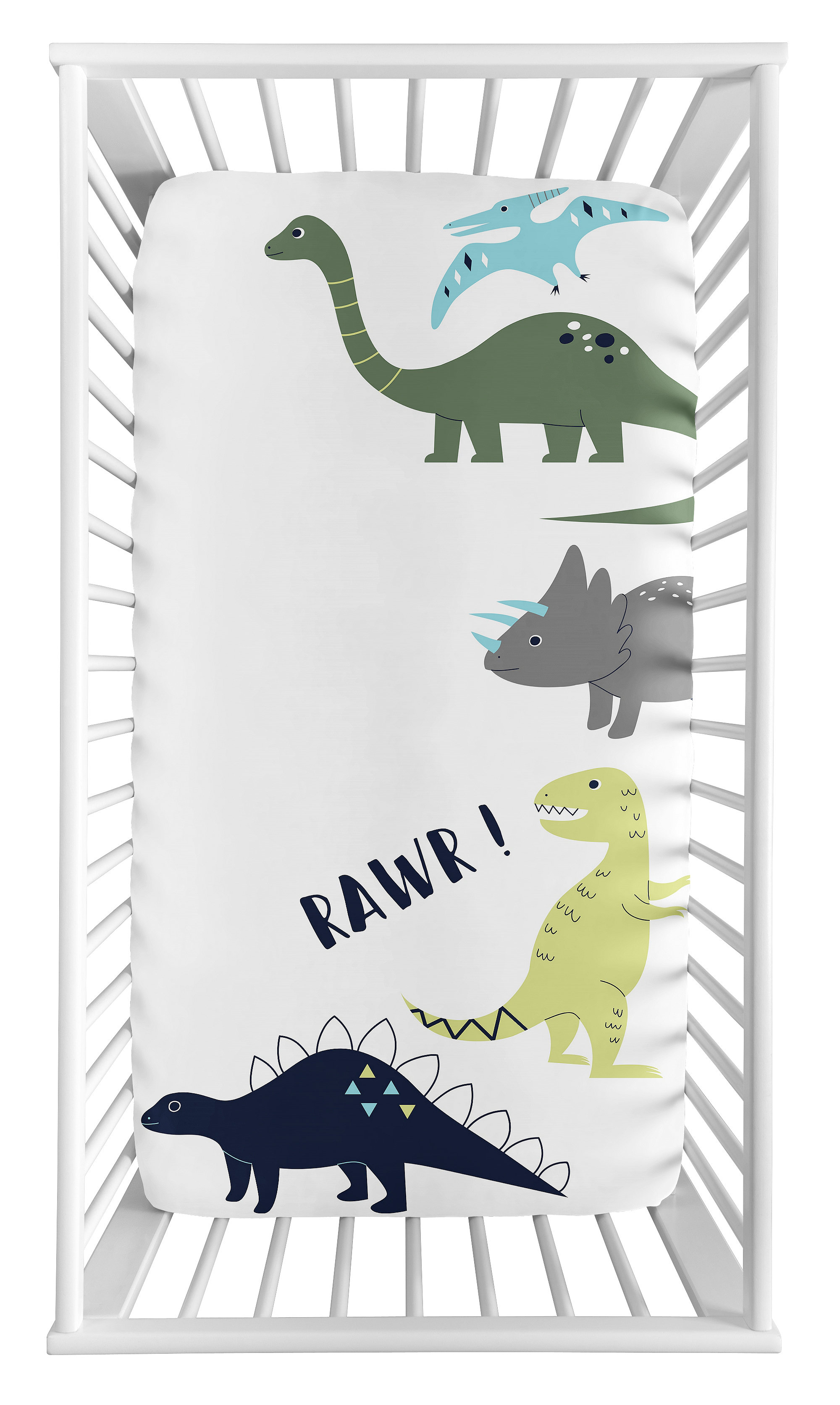 Sweet jojo dinosaur crib bedding sale